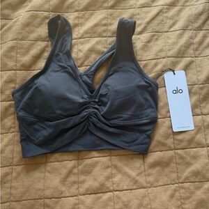 ALO Yoga Charcoal Sports Bra
